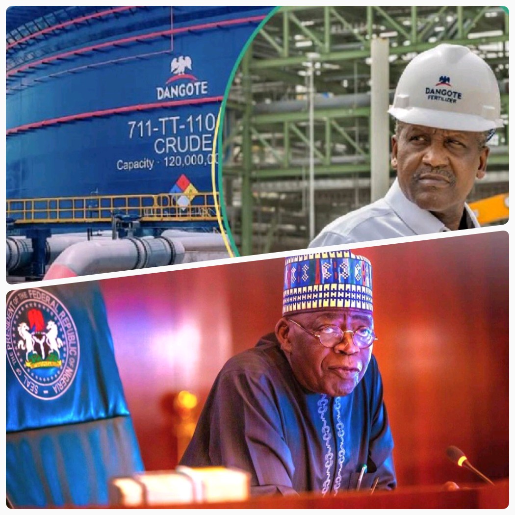 BREAKING: Tinubu Directs NNPC To Sell Crude To Dangote Refinery in Naira